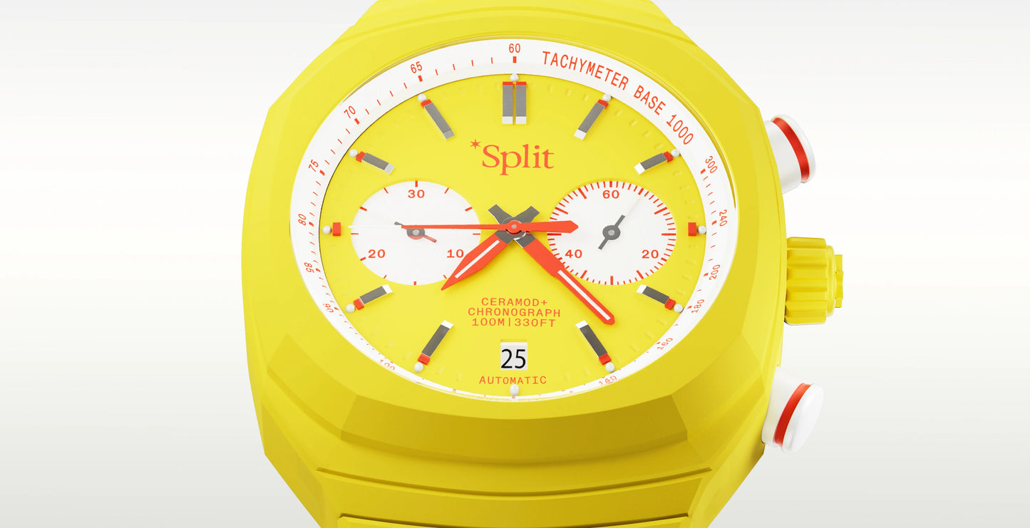 Split Watch Yellow Color